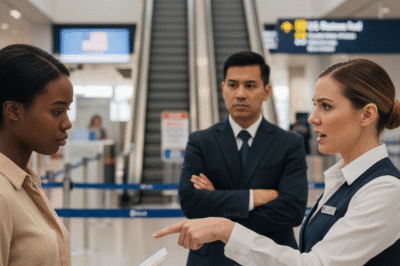 “SWEETIE… PRIORITY BOARDING IS FOR REAL FIRST CLASS.”  That’s what the gate agent said—loud enough for the velvet-rope line to hear.