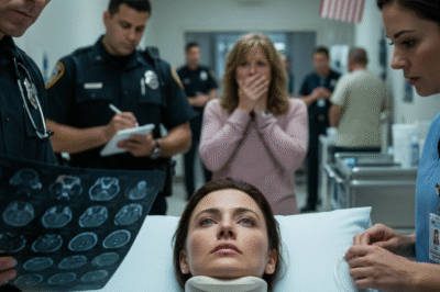 “DAD’S INHERITANCE IS FOR MY WEDDING!” THEN I FELT HANDS ON MY BACK. FIFTEEN CONCRETE STEPS. MY HEAD HIT EVERY THIRD ONE. THE SPINE SPECIALIST WROTE: “ASSAULT-RELATED VERTEBRAE FRACTURE.” THE ER SCAN WENT STRAIGHT TO ADMIN. “LOCAL HOSPITAL CEO ADMITTED WITH TRAUMATIC INJURIES.”