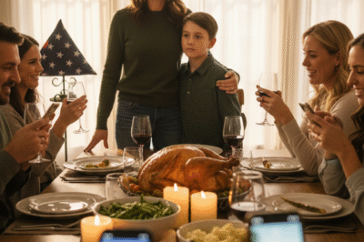 “SWEETHEART, THANKSGIVING TURKEY IS FOR FAMILY.” She said it to my 10-year-old son.