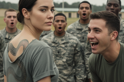 “MOVE, LOGISTICS.” They laughed when he shoved her at bootcamp. Eighteen minutes later… the commander saw her back tattoo— and went silent.