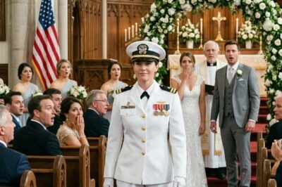 MY PARENTS CUT MY WEDDING DRESS IN HALF — SO I WALKED INTO CHURCH IN FULL NAVY WHITES WITH TWO SILVER STARS ON MY SHOULDERS.