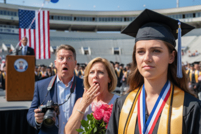 THEY SHOWED UP WITH FLOWERS FOR MY TWIN— THEN THE DEAN STARTED DESCRIBING A VALEDICTORIAN THEY DIDN’T RECOGNIZE.