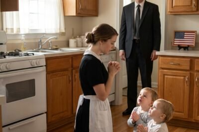 THE BOSS CAME HOME EARLY FOR LUNCH— AND WHAT HE SAW ON HIS KITCHEN FLOOR MADE HIM FORGET HOW TO MOVE.