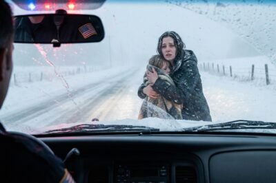 I pulled over for what looked like a child in a blizzard. Then she showed me a police badge—and I realized the real monsters were wearing uniforms.