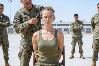 “SHAVE HER HEAD.” Minutes Later, a General’s Voice Cracked the Yard: “STAND DOWN — SHE’S YOUR SUPERIOR.”