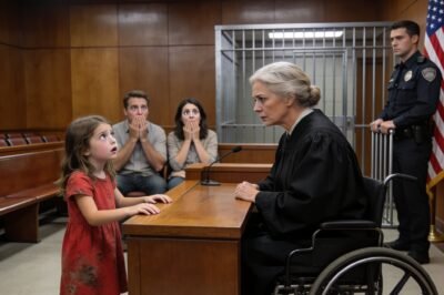 “LET MY DADDY GO… AND I’LL MAKE YOU WALK AGAIN.” THE COURTROOM LAUGHED. UNTIL SHE TOUCHED HIS LEGS.