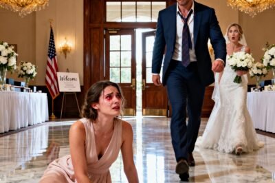 THEY MADE ME SIT ON THE FLOOR OUTSIDE MY SISTER’S WEDDING… BECAUSE AN “IMPORTANT GUEST” NEEDED MY SEAT. THEN MY HUSBAND WALKED IN.