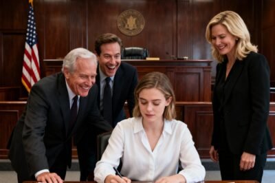 “SHE HAS NO DEFENSE.” HE LAUGHED WHILE I SIGNED THE DIVORCE PAPERS.  He thought he was watching me lose everything.