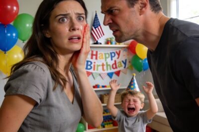 ON MY SON’S 10TH BIRTHDAY, THE CANDLES WERE STILL BURNING WHEN MY HUSBAND SLAPPED ME. TEN YEARS LATER, THE BOY HE WALKED AWAY FROM CAME BACK A BILLIONAIRE.