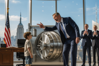 A BILLIONAIRE WAVED $100 MILLION IN A STREET KID’S FACE— “OPEN MY SAFE AND IT’S YOURS.” THE ROOM LAUGHED. THE BOY DIDN’T.