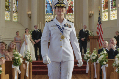 THEY CUT MY WEDDING DRESS IN HALF. SO I WALKED INTO CHURCH IN FULL NAVY WHITES — TWO SILVER STARS ON MY SHOULDERS — AND WATCHED MY FATHER GO PALE.