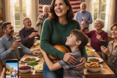 “THANKSGIVING TURKEY IS FOR FAMILY, SWEETHEART.” She said it to my 10-year-old son. In front of everyone.