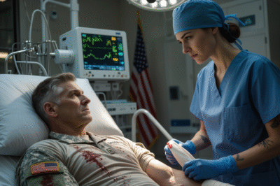 “GET HER OUT OF MY FACE.”  The metal tray hit the hospital floor like a gunshot.  “Get me a real medic,” Colonel Silas Graves roared down the hallway of the VA medical center, voice echoing past terrified residents and half-open doors. “Or I’ll walk out of this place myself.”