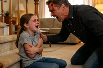 MY 7-YEAR-OLD DAUGHTER WHISPERED: “DAD… WE HAVE TO LEAVE. RIGHT NOW.” THEN SHE POINTED UPSTAIRS—AND SAID A NAME THAT MADE MY BLOOD RUN COLD.  At first, I laughed.