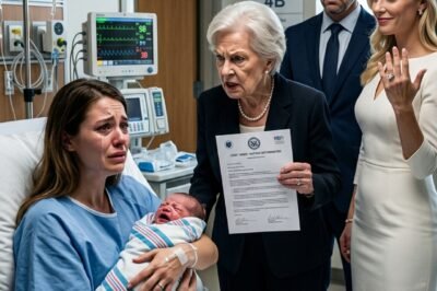 SHE HAD JUST GIVEN BIRTH. THEY HANDED HER DIVORCE PAPERS. THEY DIDN’T KNOW WHO SHE REALLY WAS. The hospital room still smelled like blood and antiseptic.