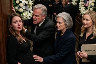 AT MY HUSBAND’S FUNERAL… MY MOTHER-IN-LAW HANDED ME A FOLDER AND SAID ONE THING: “SIGN THE HOUSE AND THE CAR OVER TO LYDIA.” When I refused… her husband slammed me into the wall like my grief meant nothing.