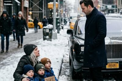 A TECH MILLIONAIRE STEPPED OUT OF HIS TESLA FOR COFFEE— AND FROZE WHEN HE SAW WHO WAS BEGGING ON THE SIDEWALK. It wasn’t just the woman that made his heart stop.