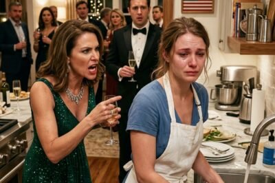 I CAME HOME EARLY TO SURPRISE MY WIFE. Instead… I found her washing dishes like a maid in my own house. Upstairs, my family was hosting a lavish party with my money. And no one expected what happened next.